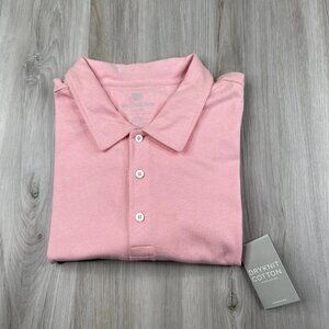 Mack Weldon Mens Polo Shirt Dry Knit Cotton Pink Short Sleeve Size XXL